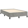 vidaXL Boxspring met matras en LED fluweel lichtgrijs 120x190 cm