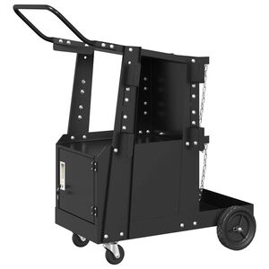 vidaXL Laswagen Zwart 91 x 47 x 96 cm Staal
