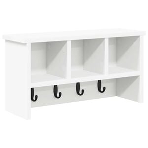 vidaXL Wandgemonteerde kapstok Muurmontage Wit 50 x 16 x 26 cm