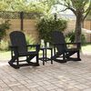 vidaXL Tuin loungeset 3 pcs Zwart HDPE