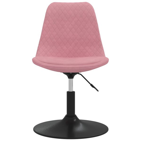 vidaXL Eetkamerstoelen draaibaar 6 st fluweel roze