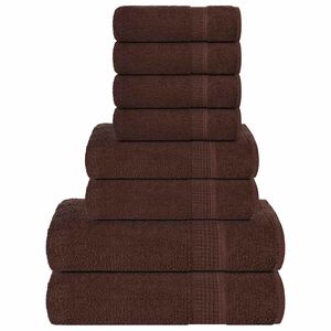 vidaXL 8-delige Handdoekenset FROGN 360 g/m&sup2; bruin