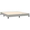 vidaXL Boxspring bed stof lichtgrijs 160x200 cm