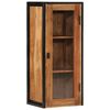 vidaXL Badkamerwandkast 40x30x90 cm massief acaciahout en ijzer