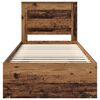 vidaXL Bedframe met hoofdeinde Oudhout 90 x 200 cm Massief grenenhout