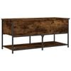 vidaXL Opbergbankje 100x42,5x47 cm bewerkt hout gerookt eikenkleurig