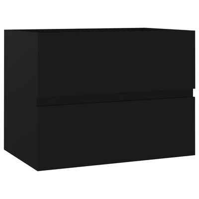 vidaXL Wastafelkast 60x38,5x45 cm bewerkt hout zwart