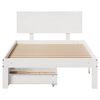 vidaXL Bedframe met lades massief grenenhout wit 90x200 cm