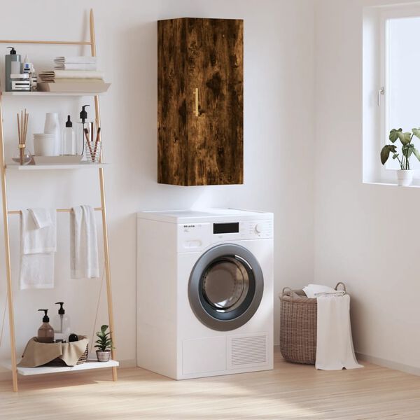 vidaXL Bovenkast 34,5x34x90 cm gerookt eikenkleurig