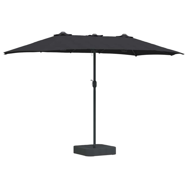 vidaXL Tuinparasol Zwart 385 x 209 x 244 cm Polyester