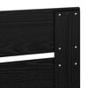 vidaXL Bedframe met hoofdeinde Zwart 180 x 200 cm Massief grenenhout