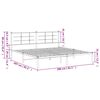 vidaXL Bedframe met hoofdbord metaal wit 200x200 cm