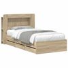 vidaXL Bedframe met opslag Sonoma Eiken 75 x 190 cm Bewerkt hout
