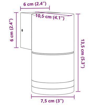 vidaXL Buitenwandlamp gegoten aluminium zwart