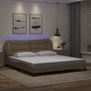 vidaXL Bedframe met LED zonder matras "Hvar" cappuccino 180x200 cm
