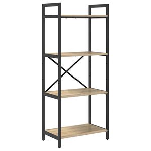 vidaXL Boekenkast 4-laags 56 x 34 x 133,5 cm Bewerkt hout Sonoma Eiken