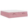 vidaXL Ottoman bed met matrassen 180x200cm fluweel roze