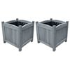 vidaXL Plantenbakken verhoogd 2 st 30x30x30 cm massief vurenhout