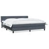 vidaXL Boxspring met matras fluweel donkergrijs 200x210 cm