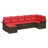 vidaXL Tuin Sofa Set Bruin poly rattan