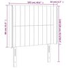 vidaXL Hoofdbord met randen 103x16x118/128 cm fluweel donkergrijs