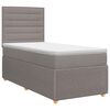 vidaXL Boxspringbed met matras met hoofdeinde Taupe 90 x 190 cm Stof