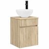 vidaXL Wandgemonteerde wastafelmeubel Sonoma Eiken 39 x 35 x 63 cm