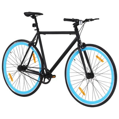 vidaXL Fiets met vaste versnelling 700 c 51 cm zwart en blauw