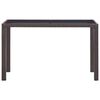 vidaXL Tuintafel 123x60x74 cm poly rattan bruin