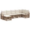 vidaXL Tuinbankenset 7 pcs Beige poly rattan