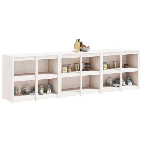 vidaXL Keukenkasten voor buiten 3 st massief grenenhout wit