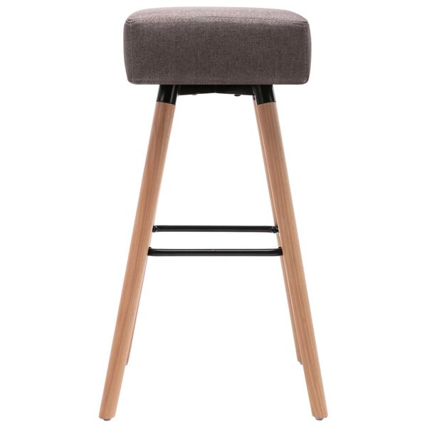 vidaXL Barstoelen 2 st stof taupe