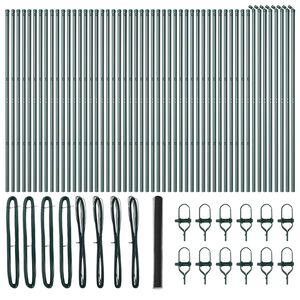 vidaXL Grond Fix Gelast Draadhek 100 x 1,5 m (B x H) PVC-Coated Staal
