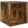 vidaXL Bijzettafel 33x33x34,5 cm bewerkt hout gerookt eikenkleurig