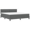 vidaXL Boxspringbed met matras Donkergrijs 180 x 200 cm Stof