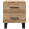 vidaXL Nachtkastje 2 pcs Artisan Eiken 40 x 35 x 47,5 cm Bewerkt hout