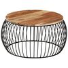 vidaXL Salontafel &Oslash;68 cm massief acaciahout