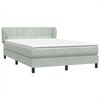 vidaXL Boxspring met matras fluweel lichtgrijs 160x220 cm