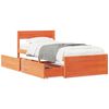 vidaXL Bedframe zonder matras massief grenenhout wasbruin 100x200 cm