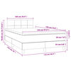 vidaXL Boxspring met matras stof donkergrijs 120x190 cm