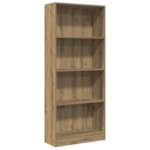 vidaXL Boekenkast 60x24x143 cm bewerkt hout artisanaal eikenkleurig