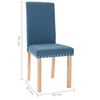 vidaXL Eetkamerstoelen 2 st stof blauw