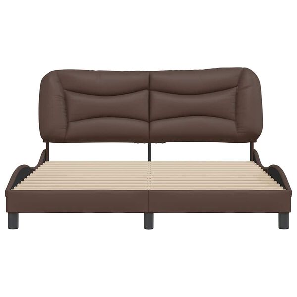 vidaXL Bedframe zonder matras "Hvar" kunstleer bruin 160x200 cm
