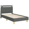 vidaXL Bedframe voor kinderen met hoofdbord Donkergrijs 80 x 160 cm