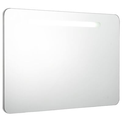 vidaXL Badkamerkast met spiegel en LED 80x9,5x55 cm