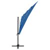 vidaXL Parasol 4-laags met aluminium paal 250x250 cm azuurblauw