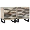 vidaXL Nachtkastje 2 st Wit 40 x 33 x 46 cm Bewerkt hout