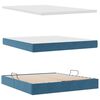vidaXL Opbergbed met matras Donkerblauw 160 x 200 cm Fluweel