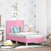 vidaXL Peuterbedframe met hoofdbord Roze 70 x 140 cm Stof