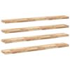 vidaXL Wandschappen 4 st zwevend 160x20x4 cm onbehandeld acaciahout